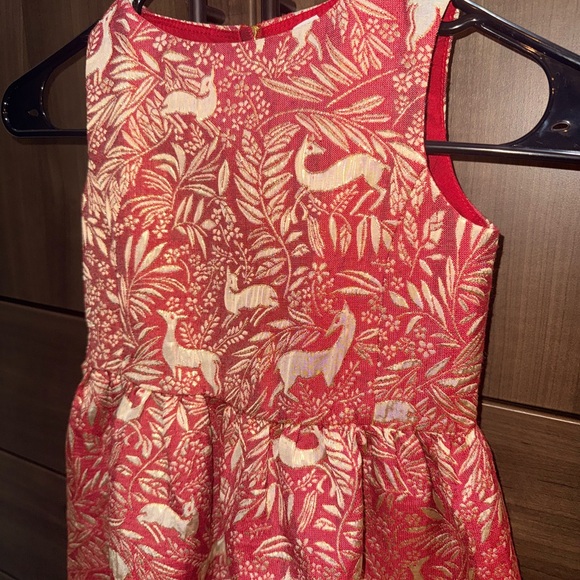 Crewcuts Other - J. Crew Crewcuts Holiday Girls'  jacquard dress in botanical deer print 5T